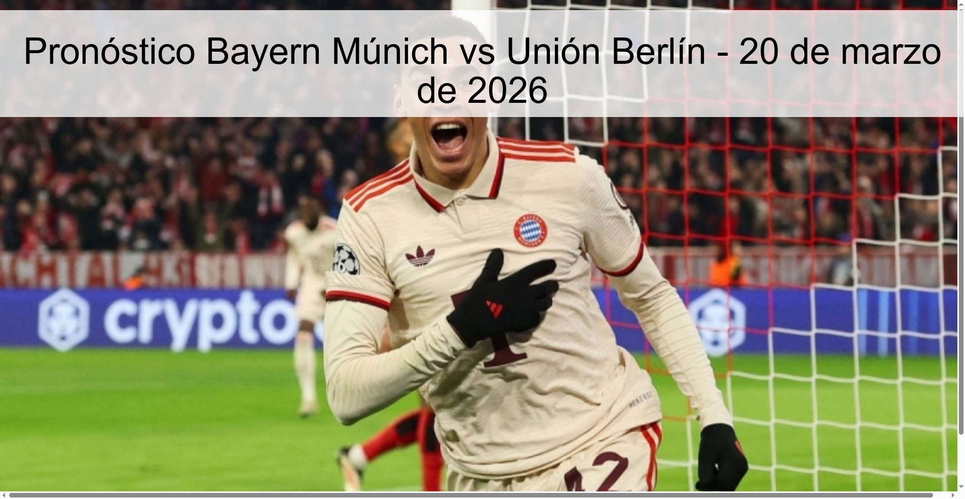Bayern Munich vs Union Berlin Prediction - March 20, 2026 Bayern Munich vs Union Berlin Prediction - March 20, 2026