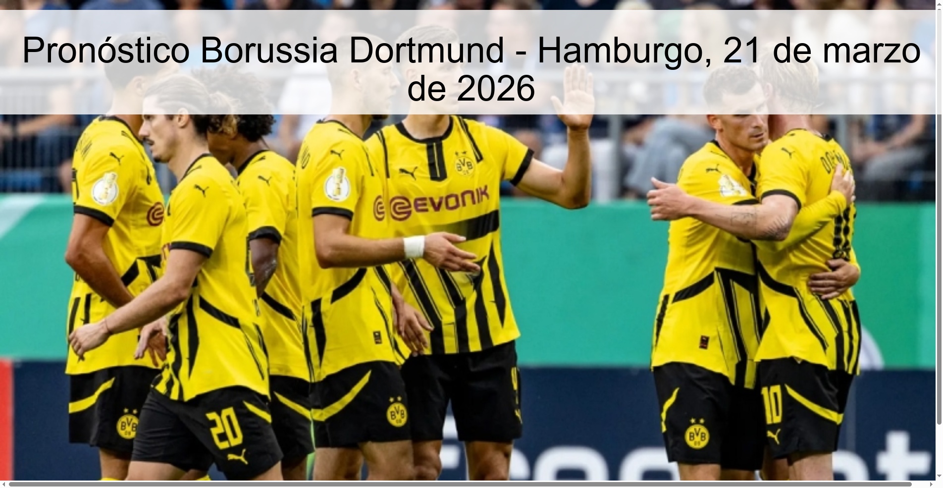 Prediction Borussia Dortmund - Hamburg, March 21, 2026