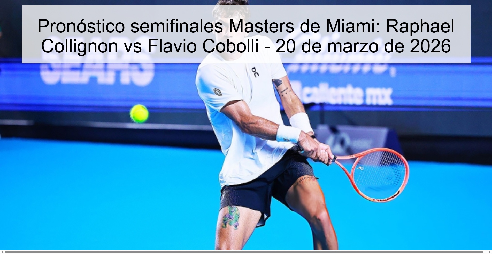 Miami Masters semi-final prediction: Raphael Collignon vs Flavio Cobolli - March 20, 2026