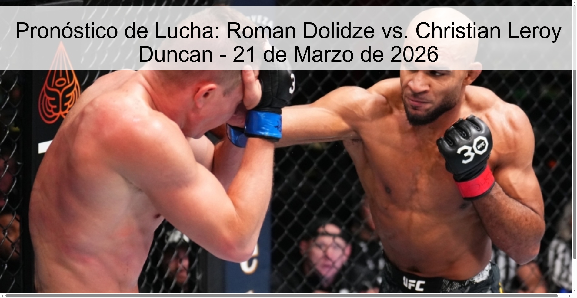 Fight Prediction: Roman Dolidze vs. Christian Leroy Duncan - March 21, 2026 Fight Prediction: Roman Dolidze vs. Christian Leroy Duncan - March 21, 2026