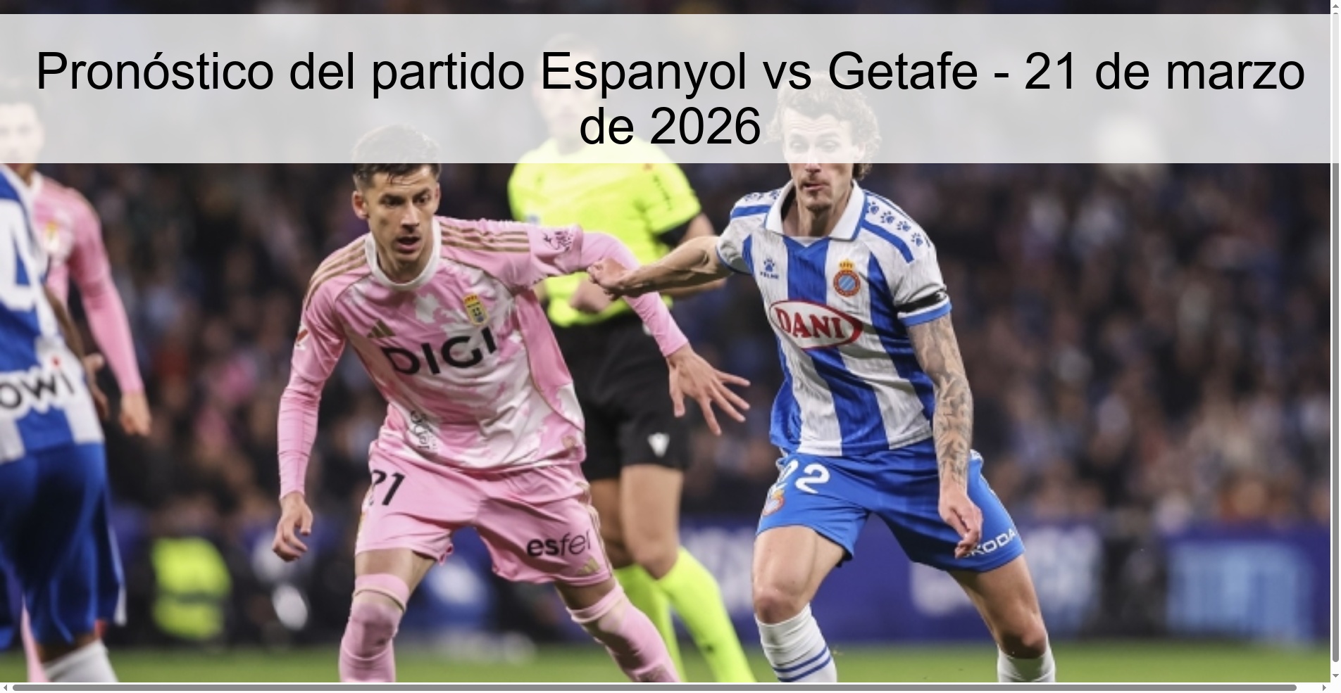 Espanyol vs Getafe Prediction - March 21, 2026