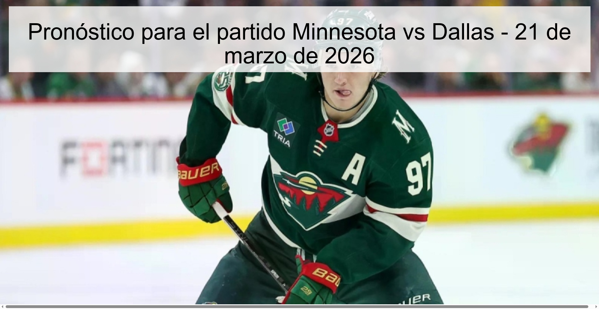 Pronóstico para el partido Minnesota vs Dallas - 21 de marzo de 2026