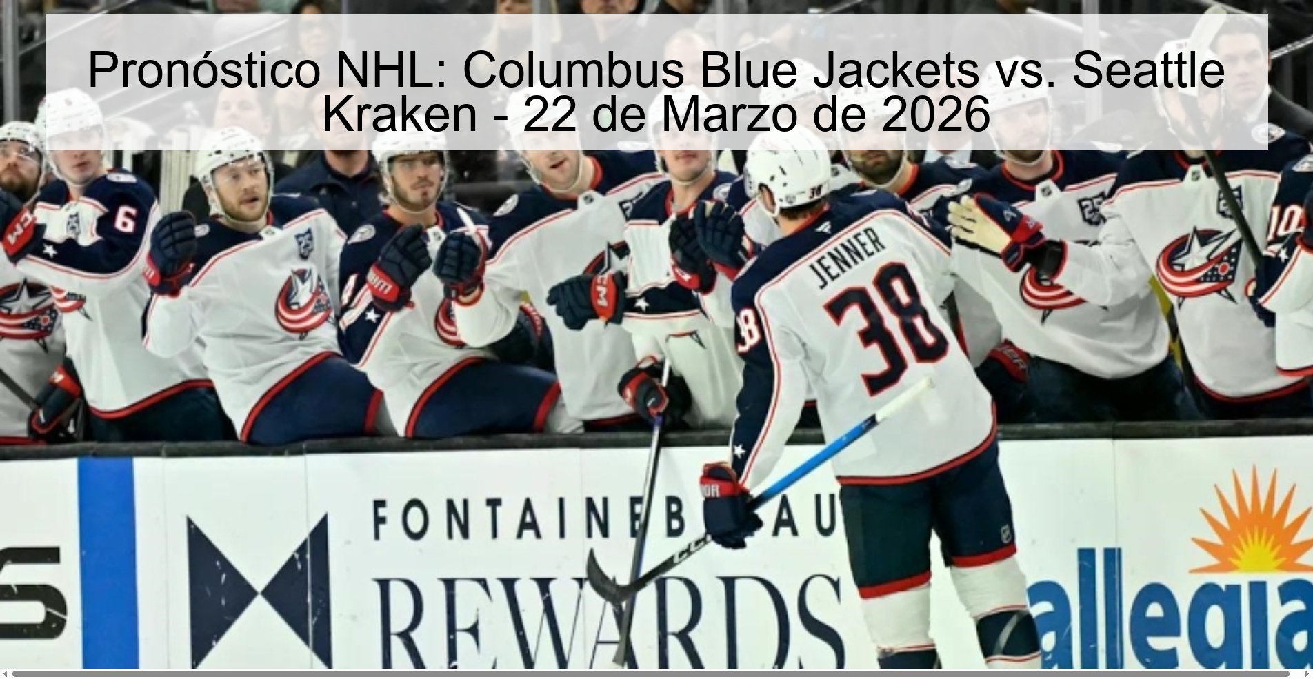 Pronóstico NHL: Columbus Blue Jackets vs. Seattle Kraken - 22 de Marzo de 2026