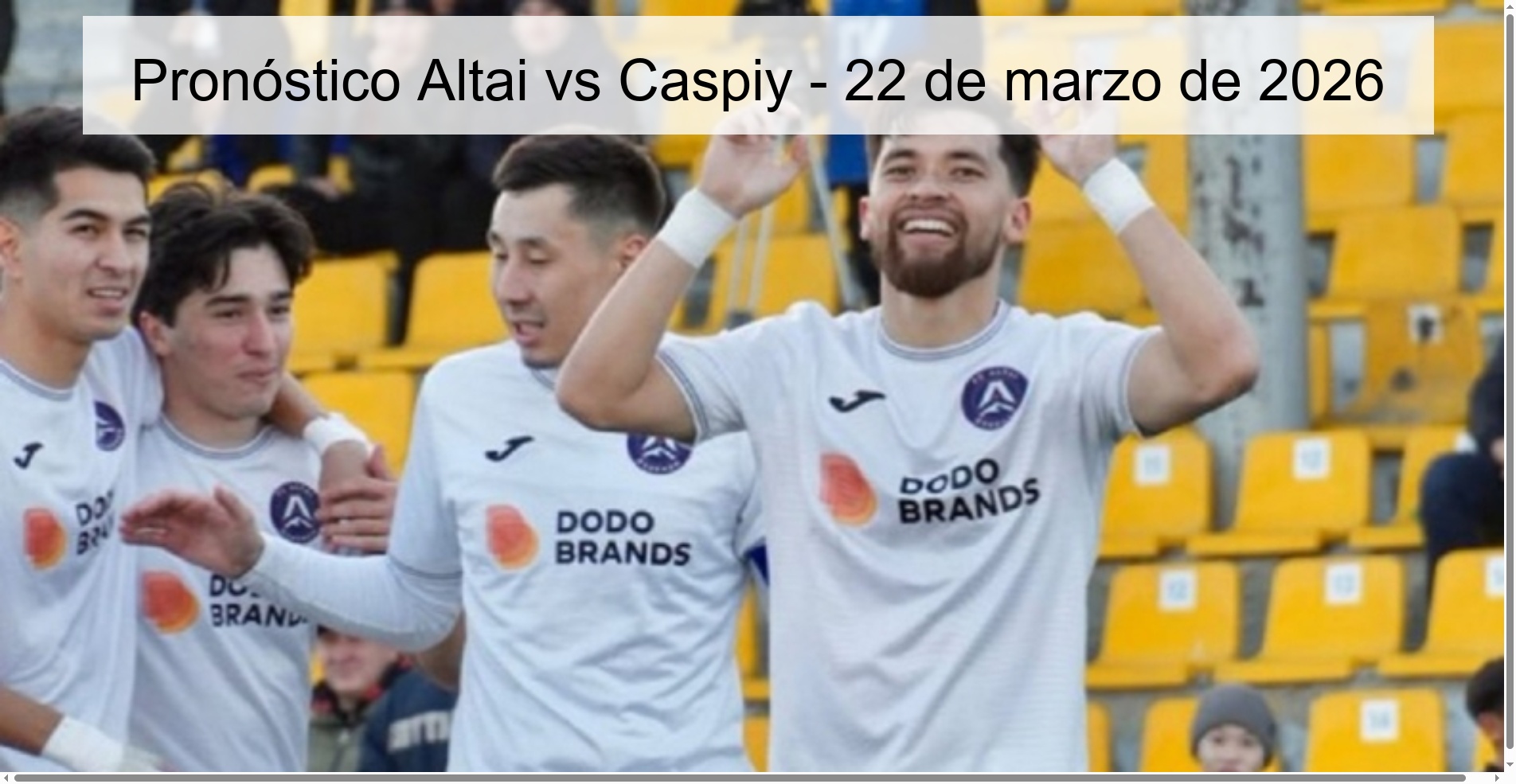 Altai vs Caspiy Prediction – March 22, 2026