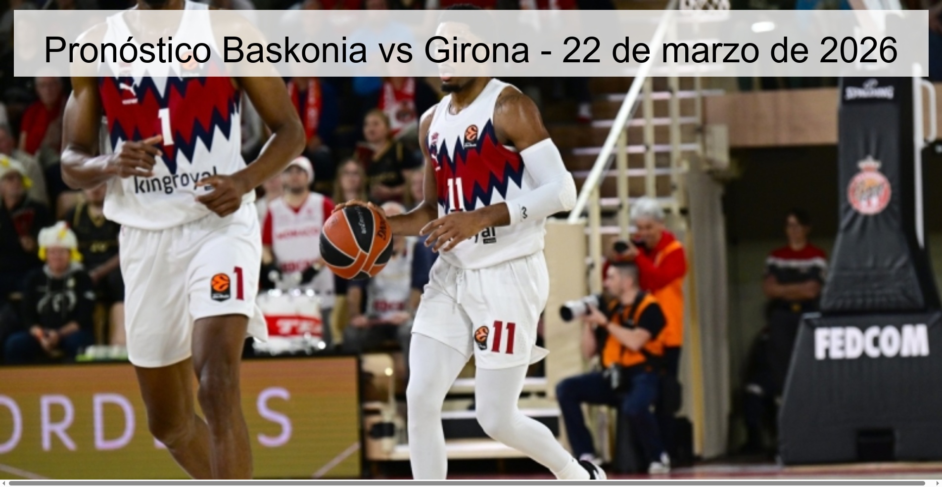 Pronóstico Baskonia vs Girona - 22 de marzo de 2026