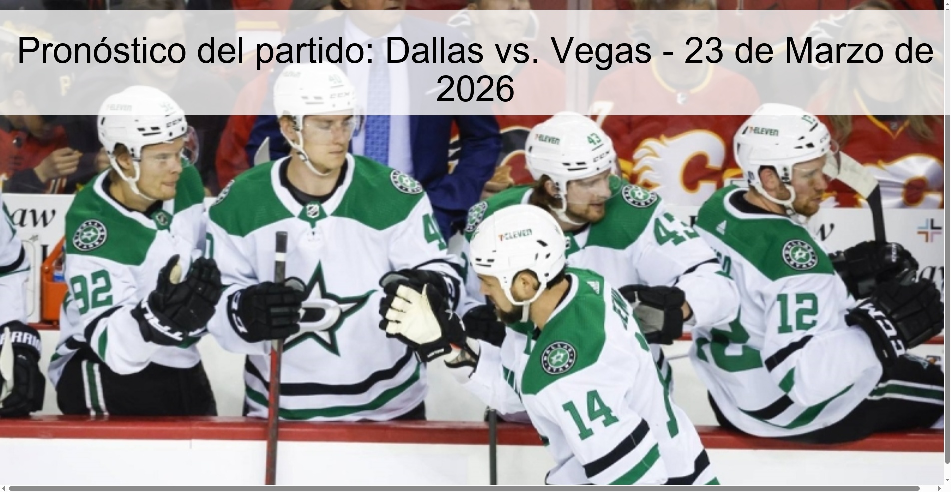 Game prediction: Dallas vs. Vegas - March 23, 2026 Game prediction: Dallas vs. Vegas - March 23, 2026