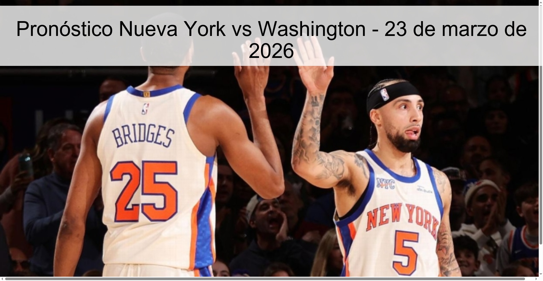 New York vs Washington Prediction - March 23, 2026