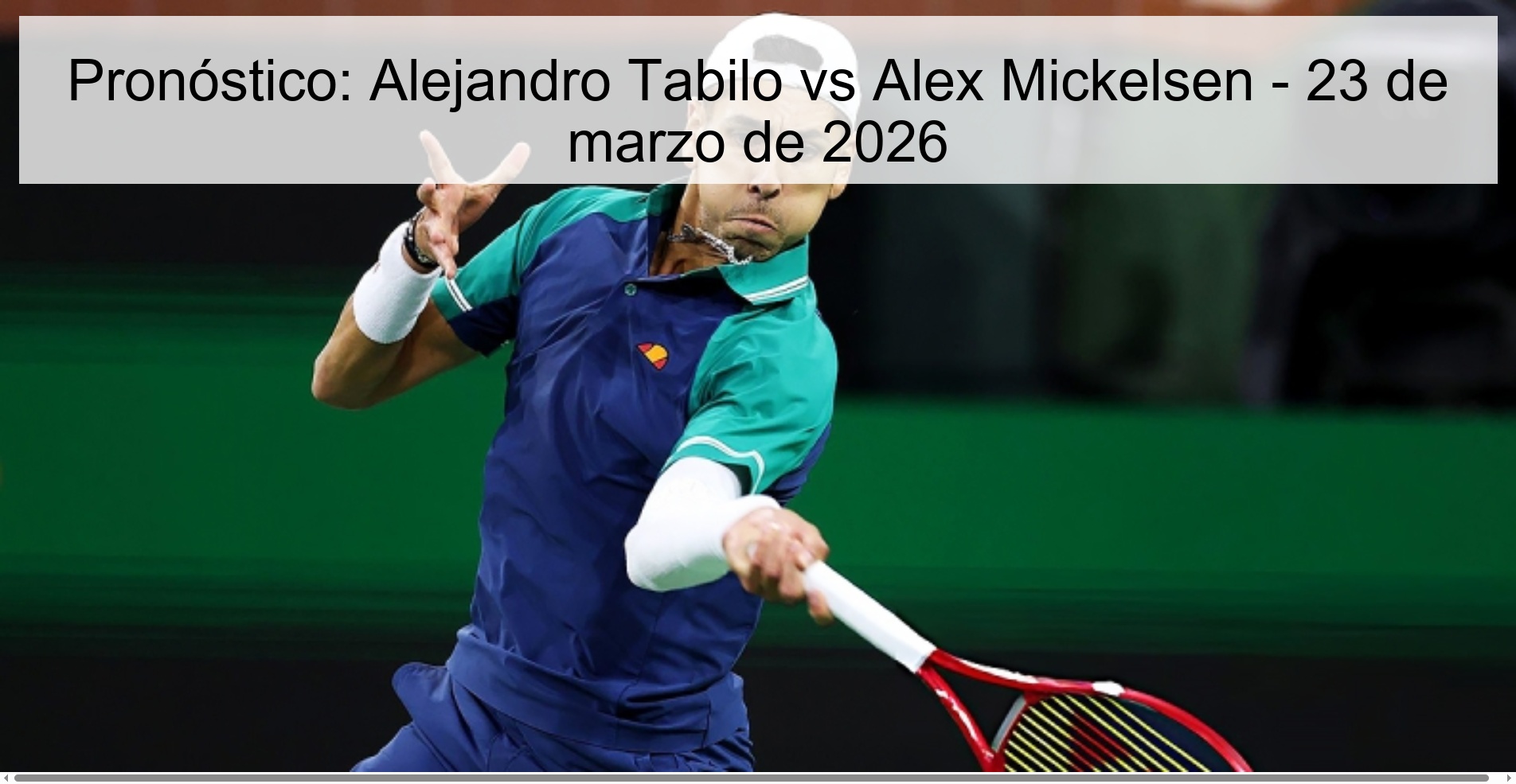 Prediction: Alejandro Tabilo vs Alex Mickelsen - March 23, 2026