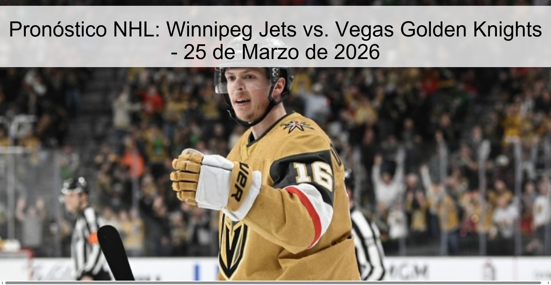 NHL Prediction: Winnipeg Jets vs. Vegas Golden Knights - March 25, 2026