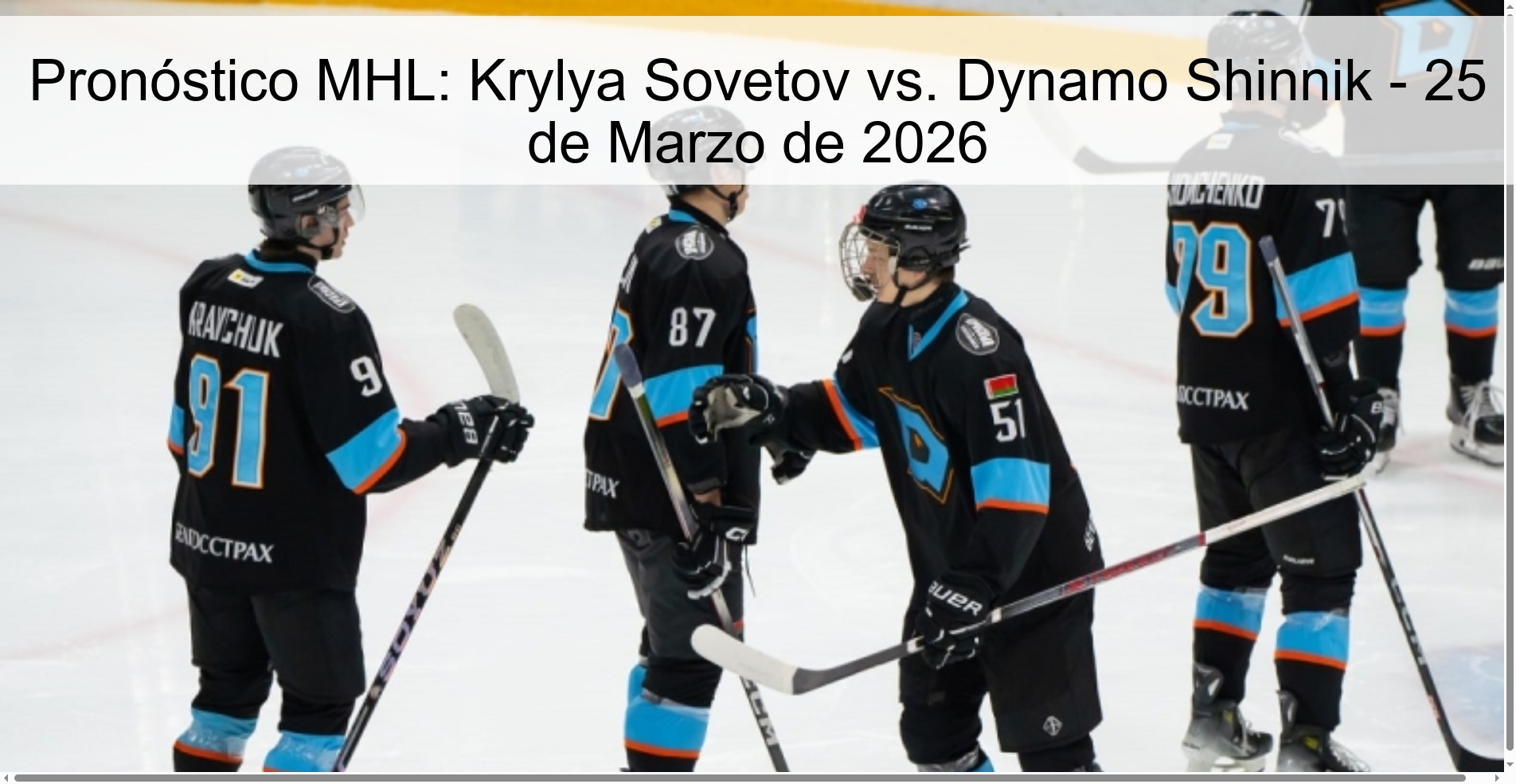 MHL Prediction: Krylya Sovetov vs. Dynamo Shinnik - March 25, 2026