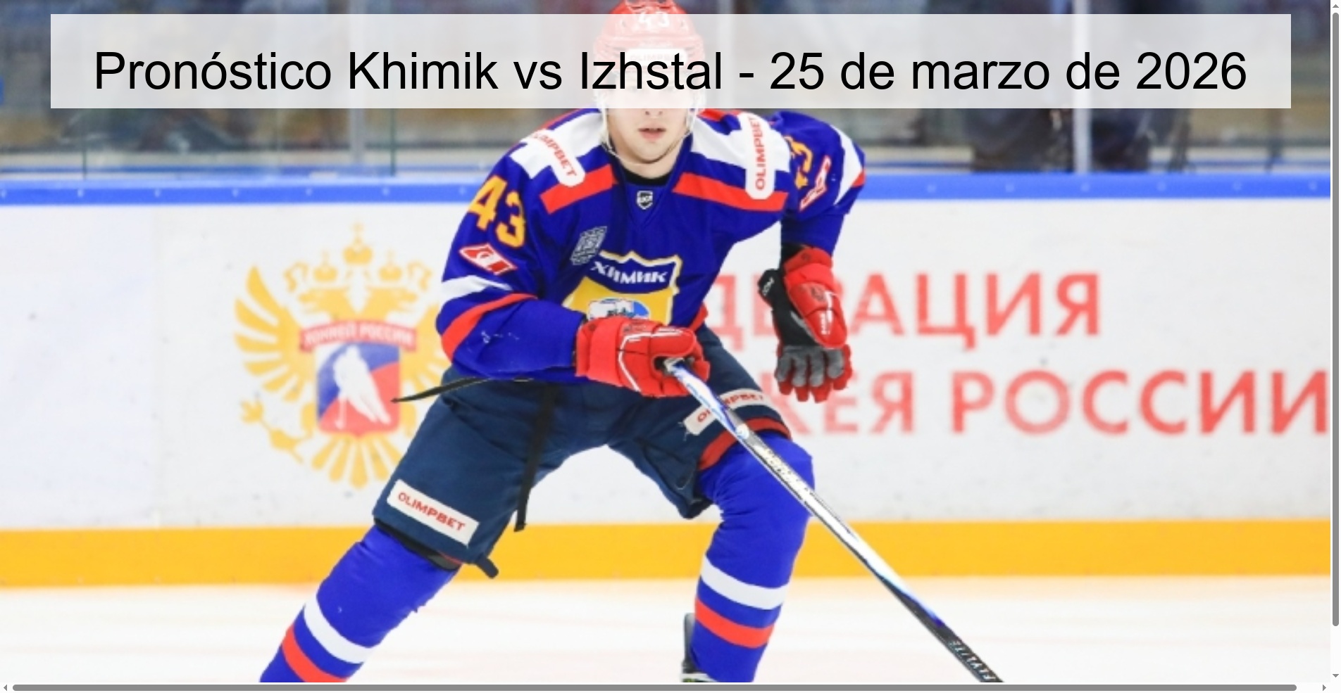 Khimik vs Izhstal Prediction – March 25, 2026