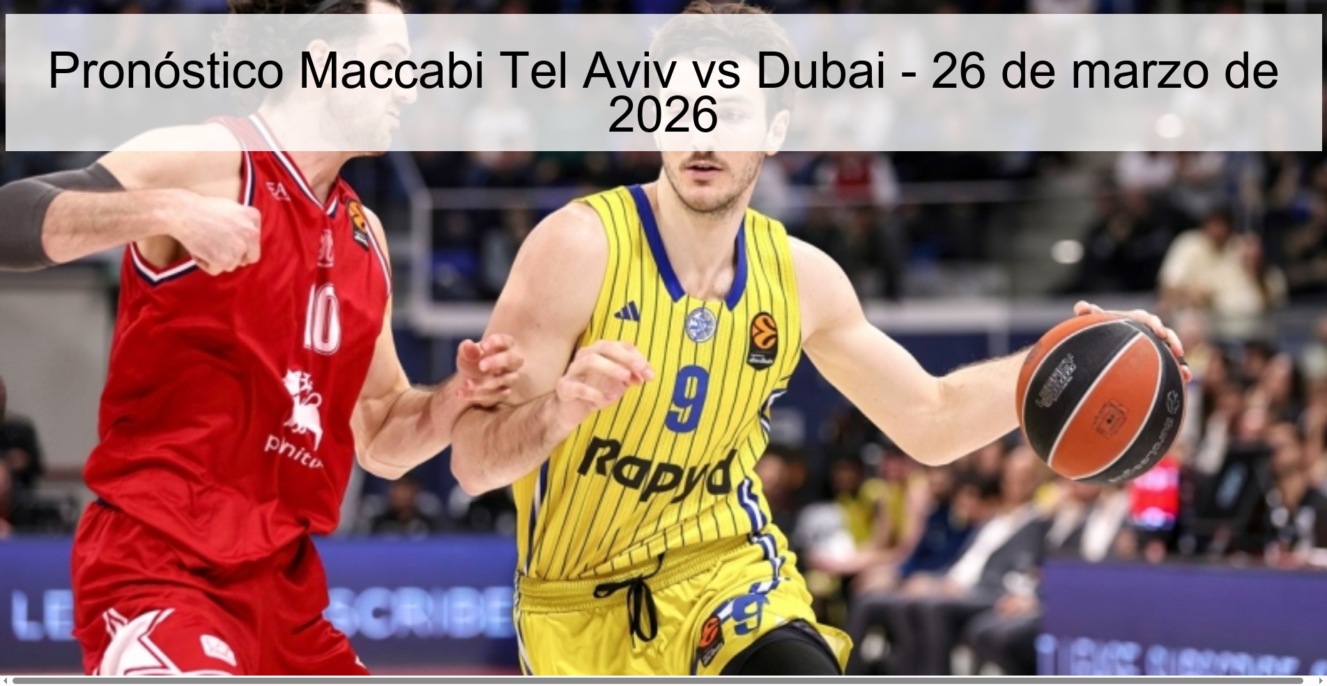Maccabi Tel Aviv vs Dubai Prediction – March 26, 2026