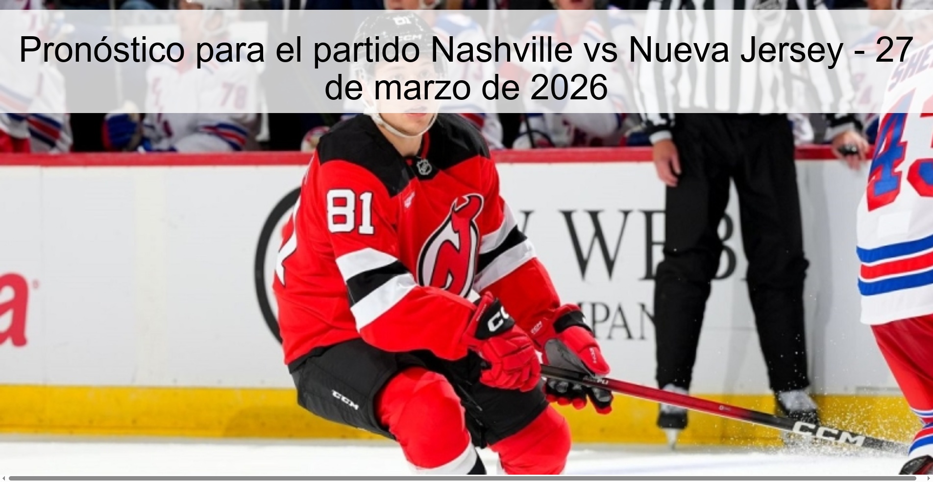 Prediction for the match Nashville vs New Jersey - March 27, 2026