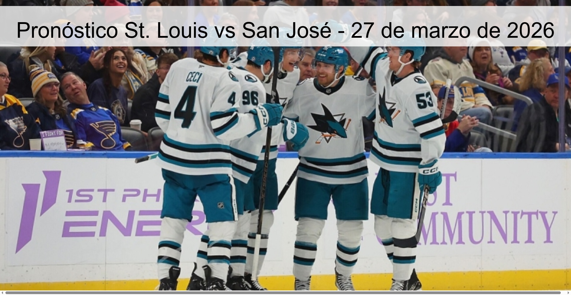 St. Louis vs San Jose Prediction - March 27, 2026