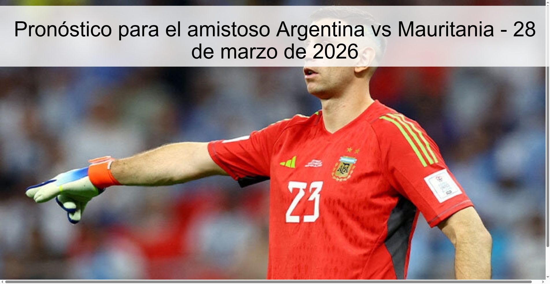 Pronóstico para el amistoso Argentina vs Mauritania - 28 de marzo de 2026 Pronóstico para el amistoso Argentina vs Mauritania - 28 de marzo de 2026