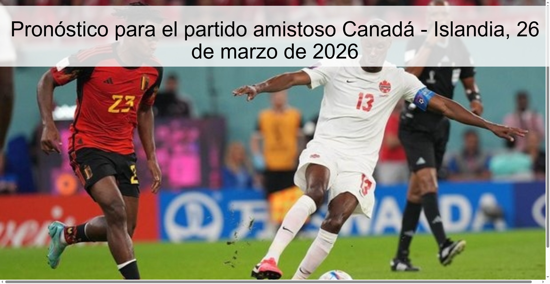 Prediction for the friendly match Canada - Iceland, March 26, 2026