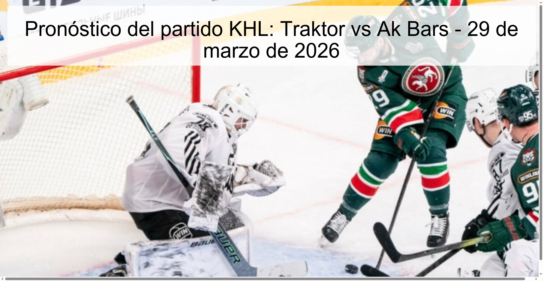KHL Prediction: Traktor vs Ak Bars – March 29, 2026