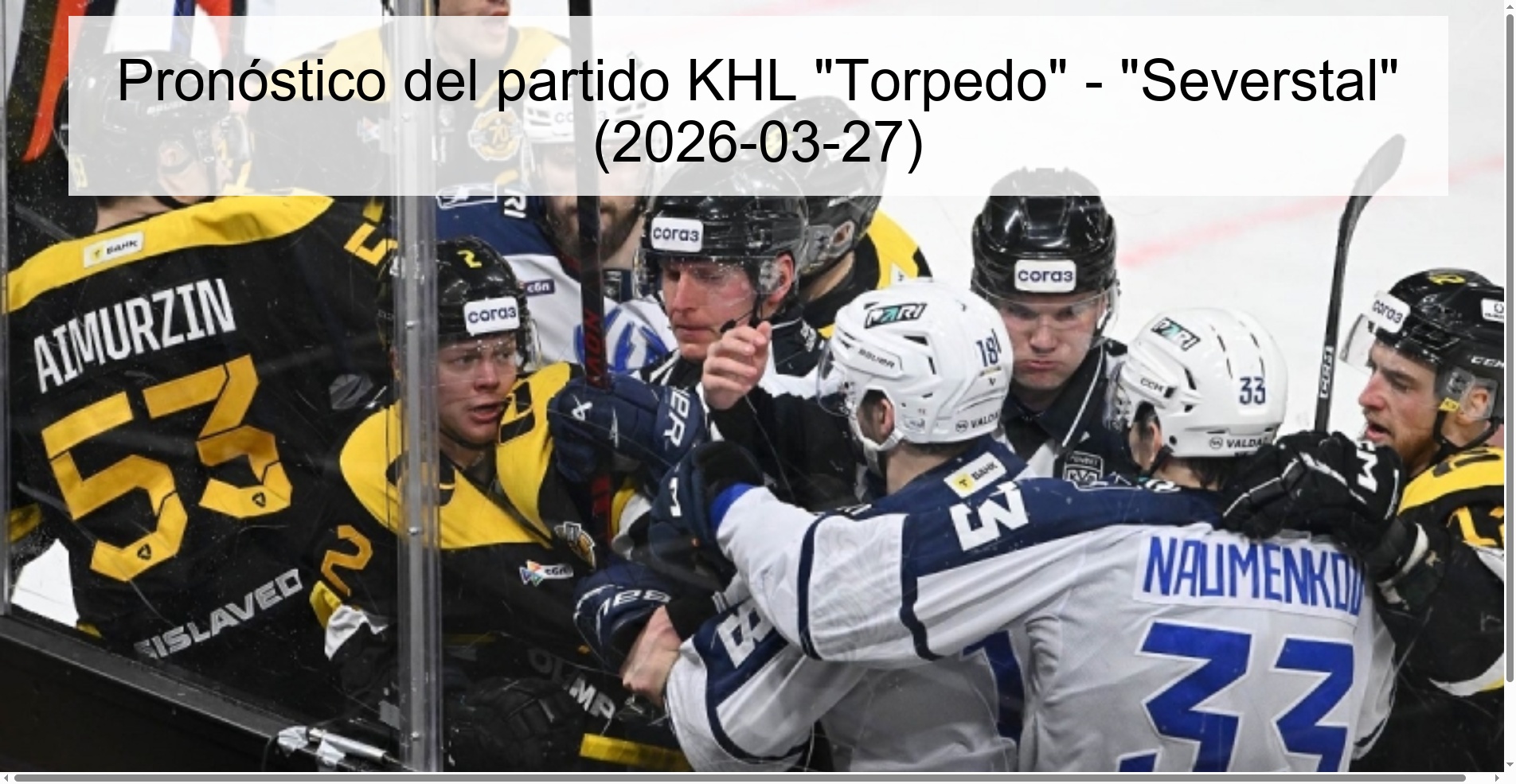 KHL match prediction 