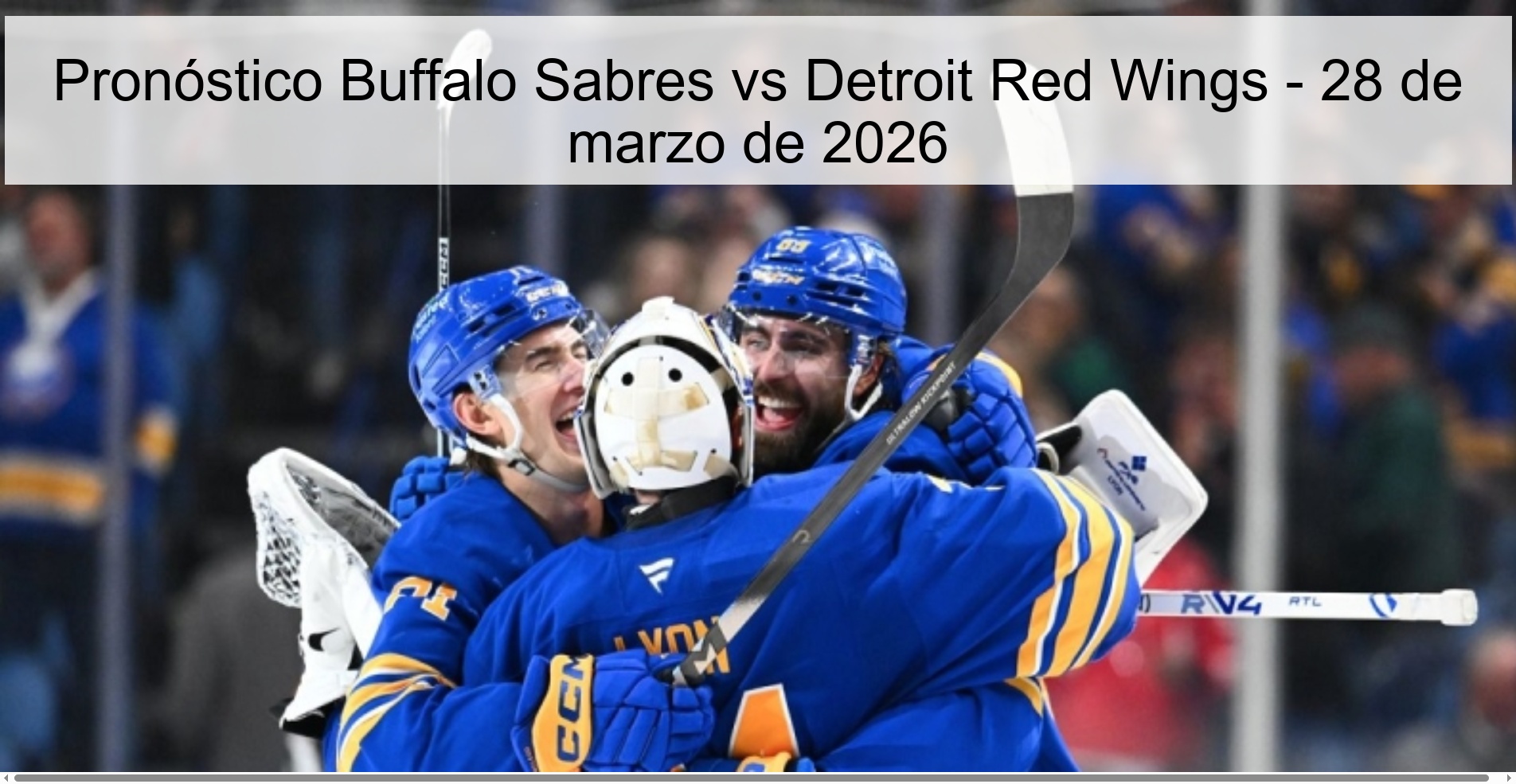 Buffalo Sabers vs Detroit Red Wings Prediction – March 28, 2026