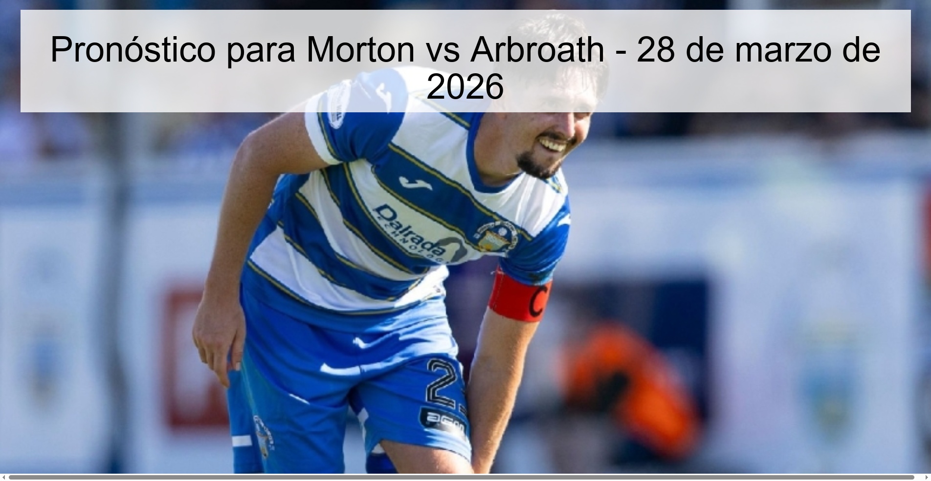 Pronóstico para Morton vs Arbroath - 28 de marzo de 2026