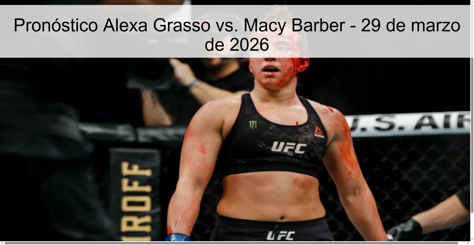 Pronóstico Alexa Grasso vs. Macy Barber - 29 de marzo de 2026 Pronóstico Alexa Grasso vs. Macy Barber - 29 de marzo de 2026