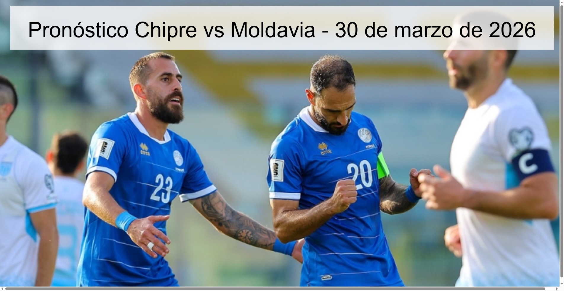 Pronóstico Chipre vs Moldavia - 30 de marzo de 2026