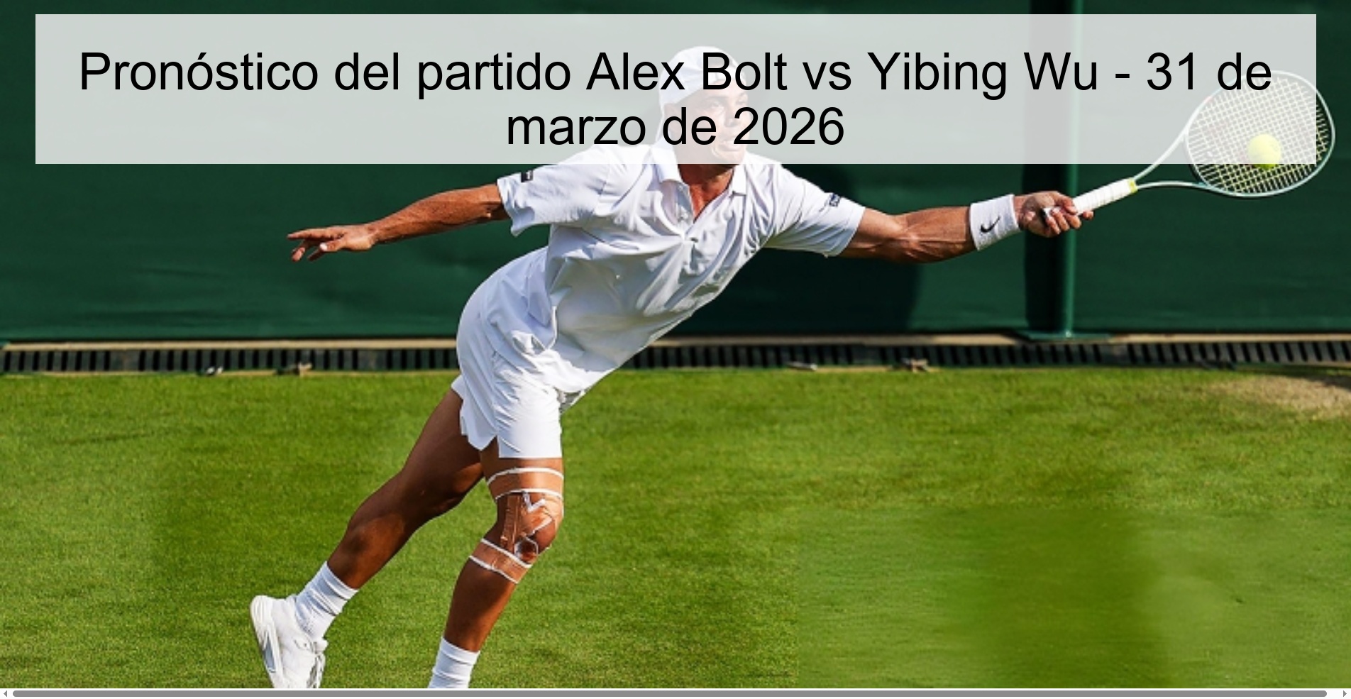 Pronóstico del partido Alex Bolt vs Yibing Wu - 31 de marzo de 2026