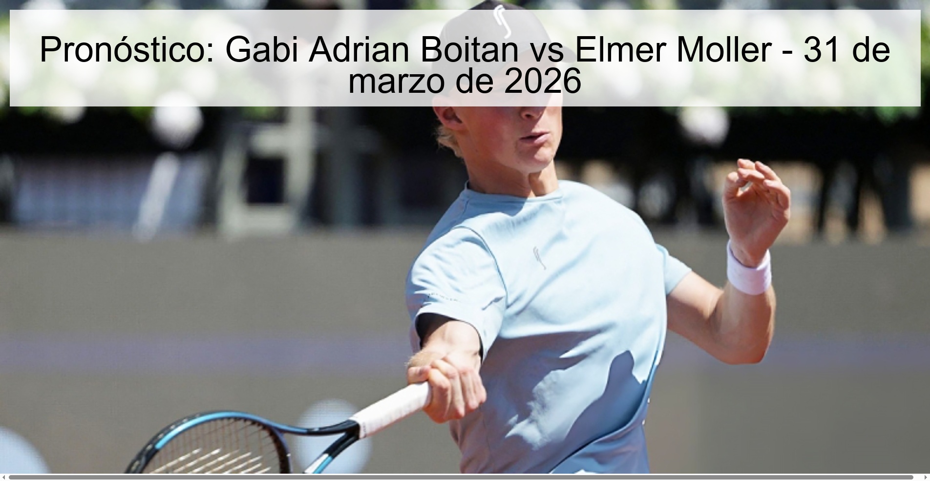 Pronóstico: Gabi Adrian Boitan vs Elmer Moller - 31 de marzo de 2026