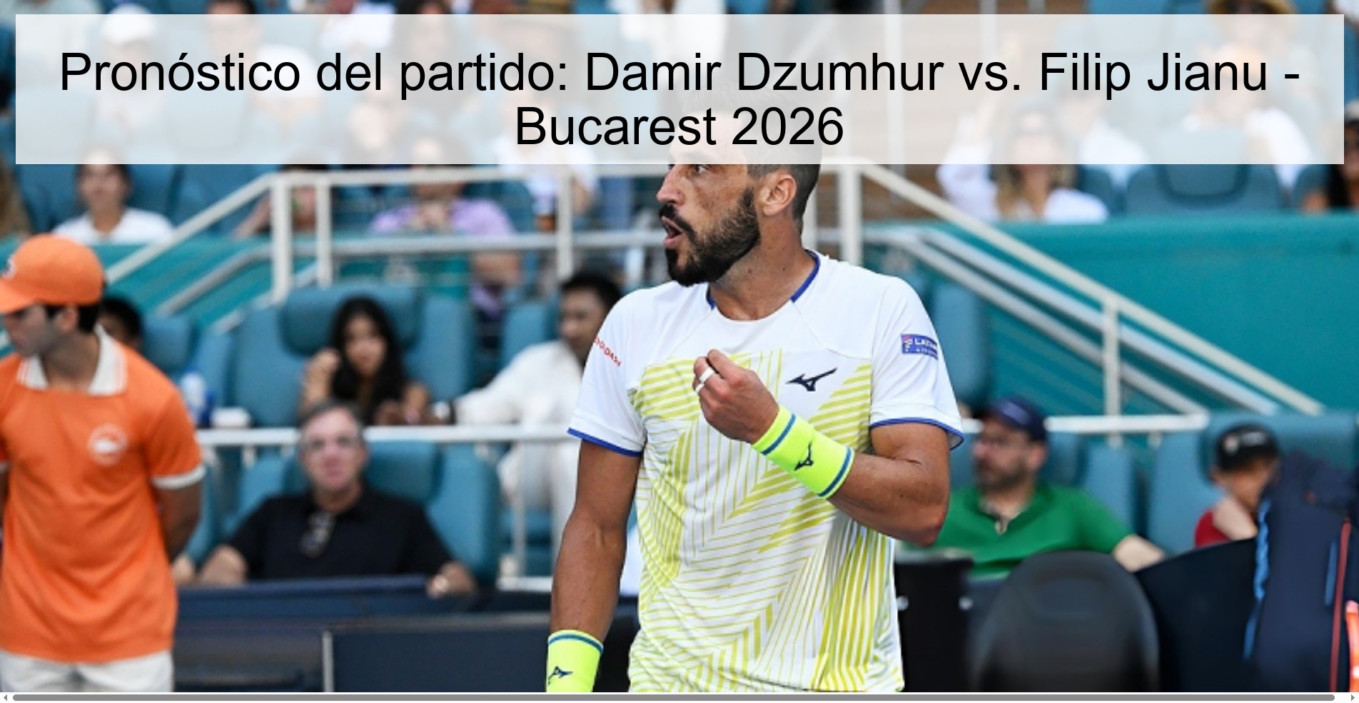 Pronóstico del partido: Damir Dzumhur vs. Filip Jianu - Bucarest 2026 Pronóstico del partido: Damir Dzumhur vs. Filip Jianu - Bucarest 2026
