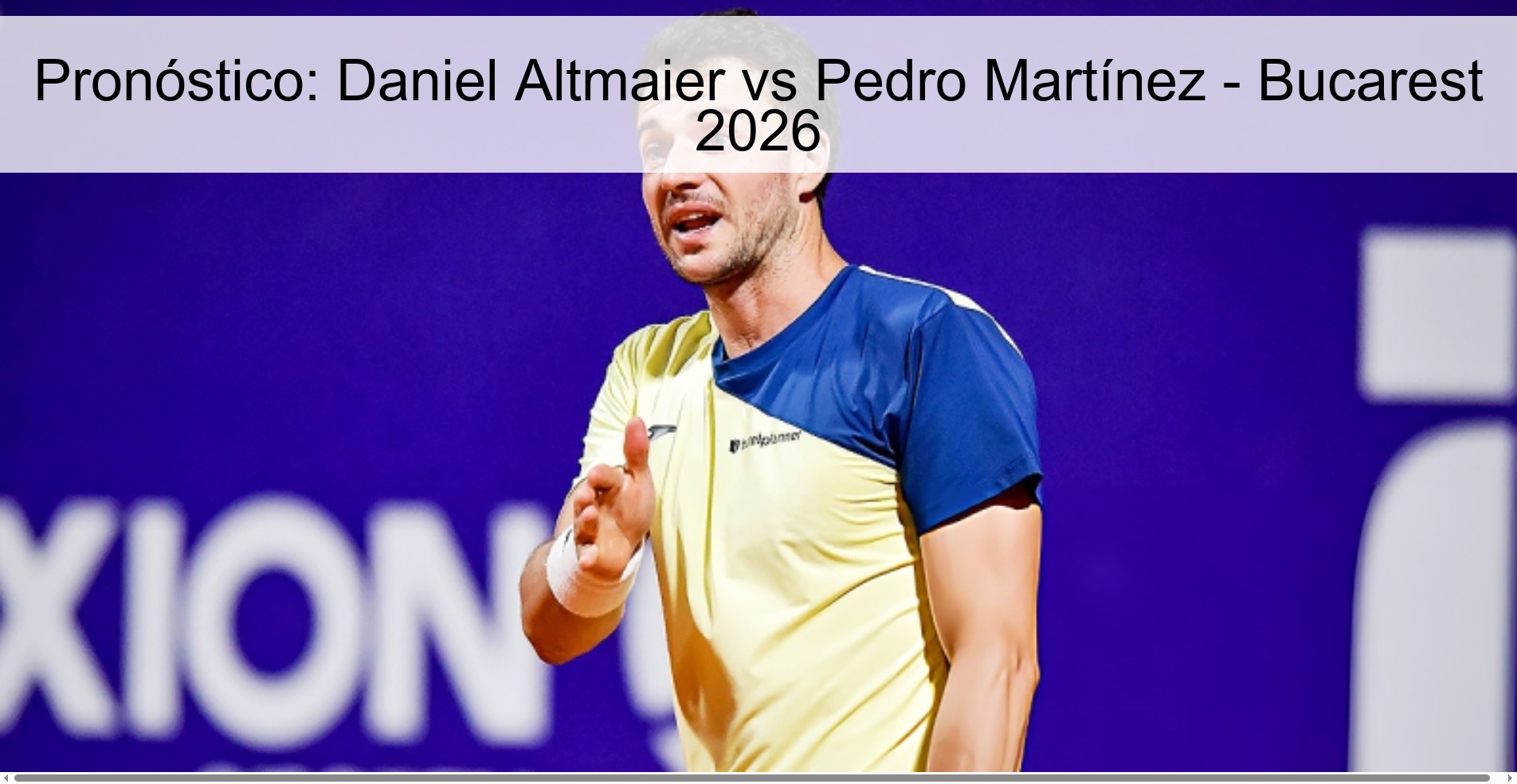 Pronóstico: Daniel Altmaier vs Pedro Martínez - Bucarest 2026