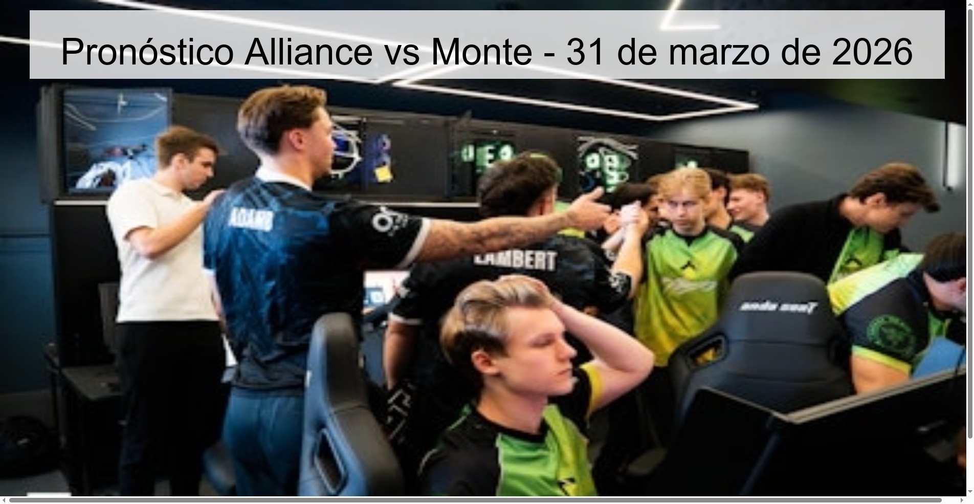 Pronóstico Alliance vs Monte - 31 de marzo de 2026 Pronóstico Alliance vs Monte - 31 de marzo de 2026