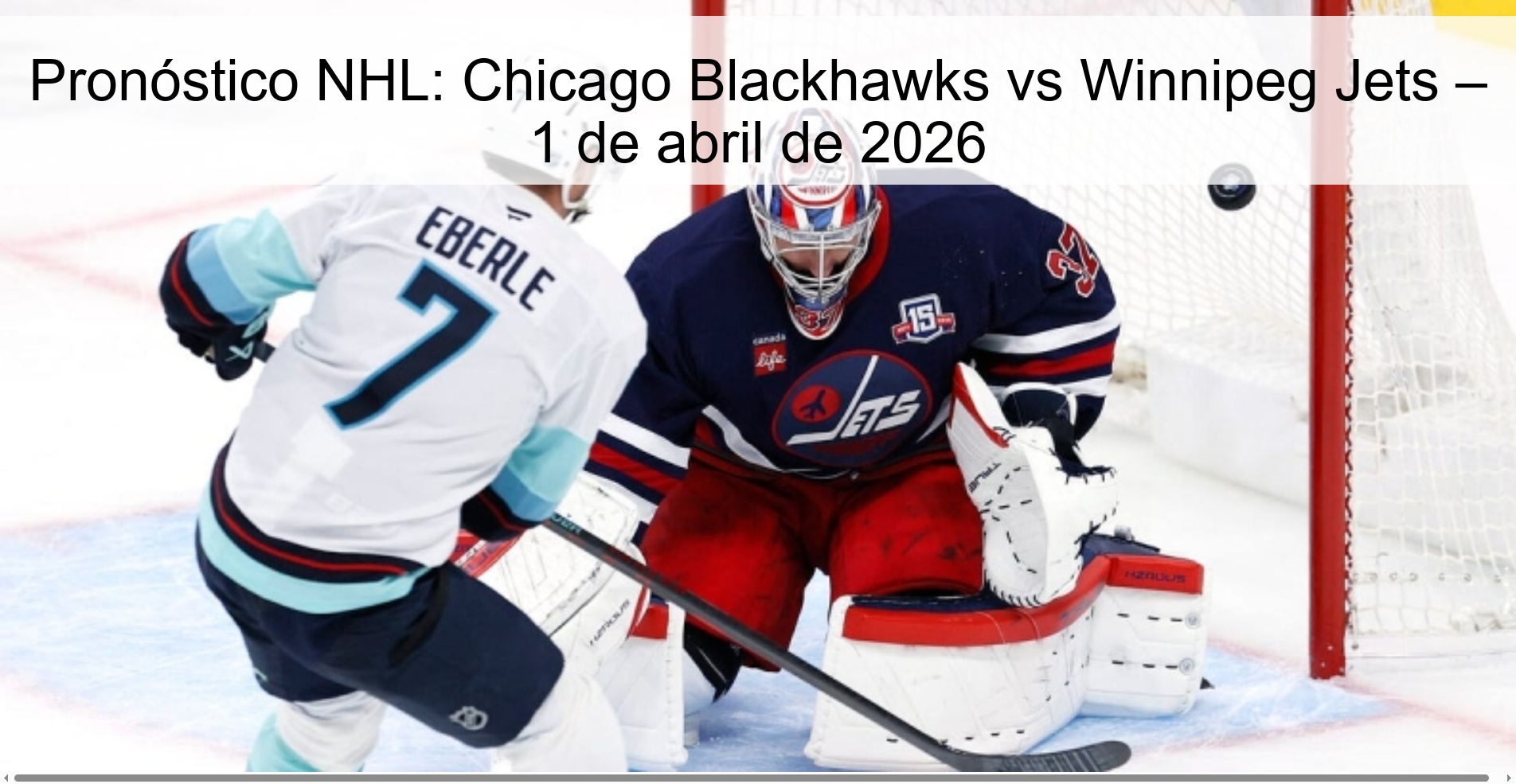 Pronóstico NHL: Chicago Blackhawks vs Winnipeg Jets – 1 de abril de 2026