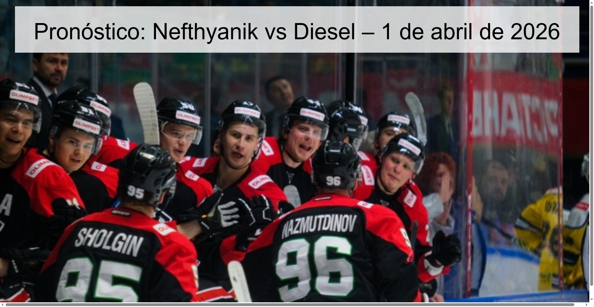 Pronóstico: Nefthyanik vs Diesel – 1 de abril de 2026