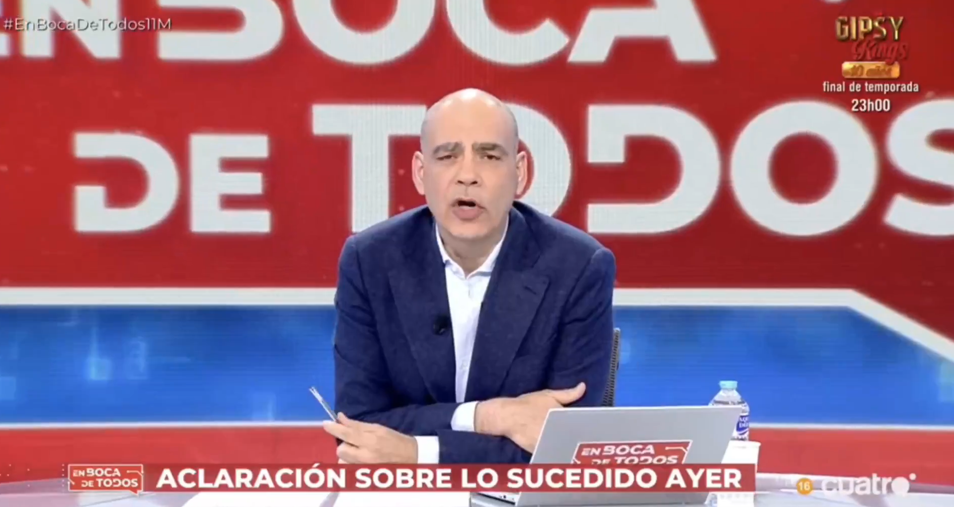 Tensión en 'En boca de todos': Sarah Santaolalla abandona el plató entre lágrimas y desata la guerra con Nacho Abad