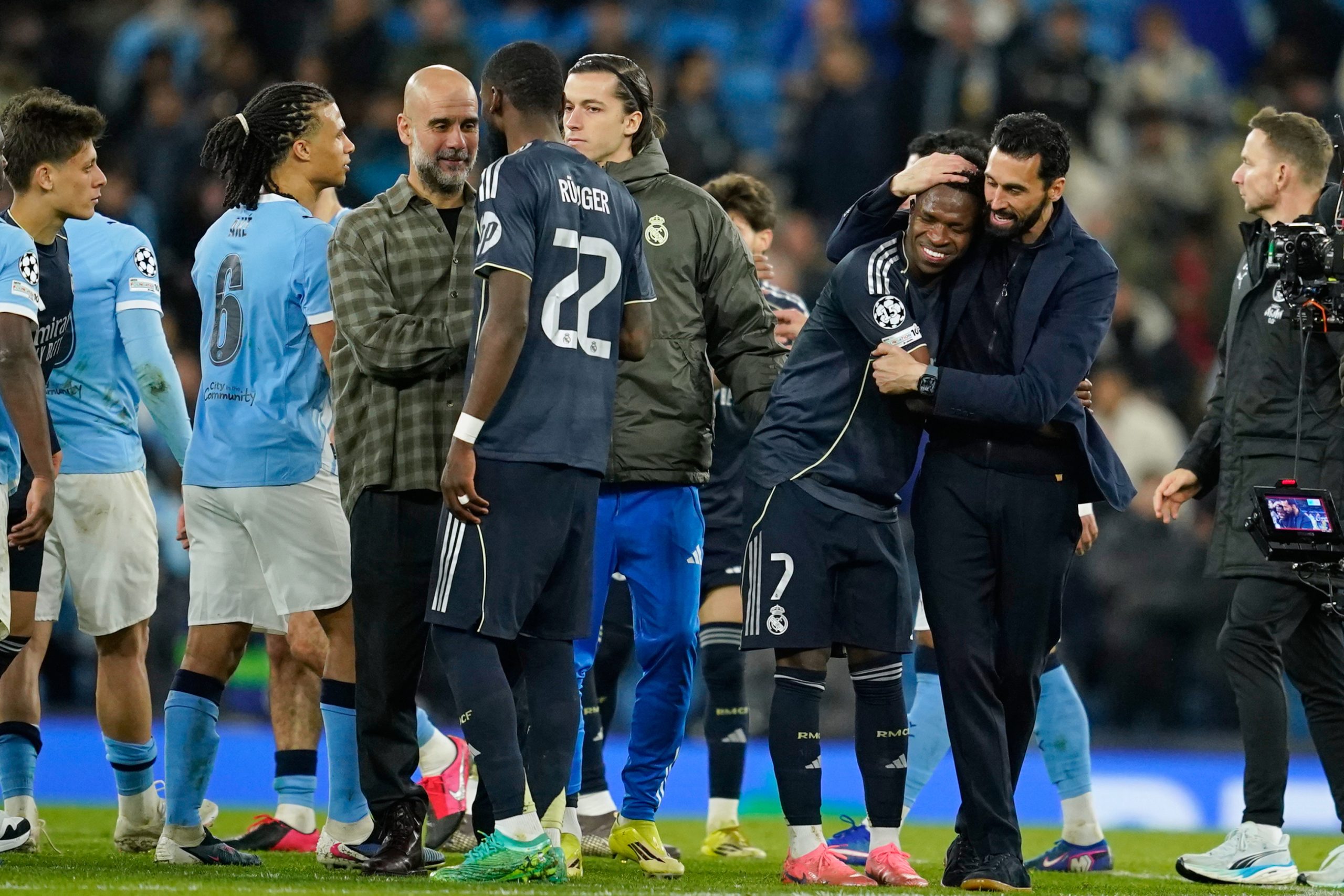 Unexpected incident: Guardiola and Rüdiger star in a tense moment after the match