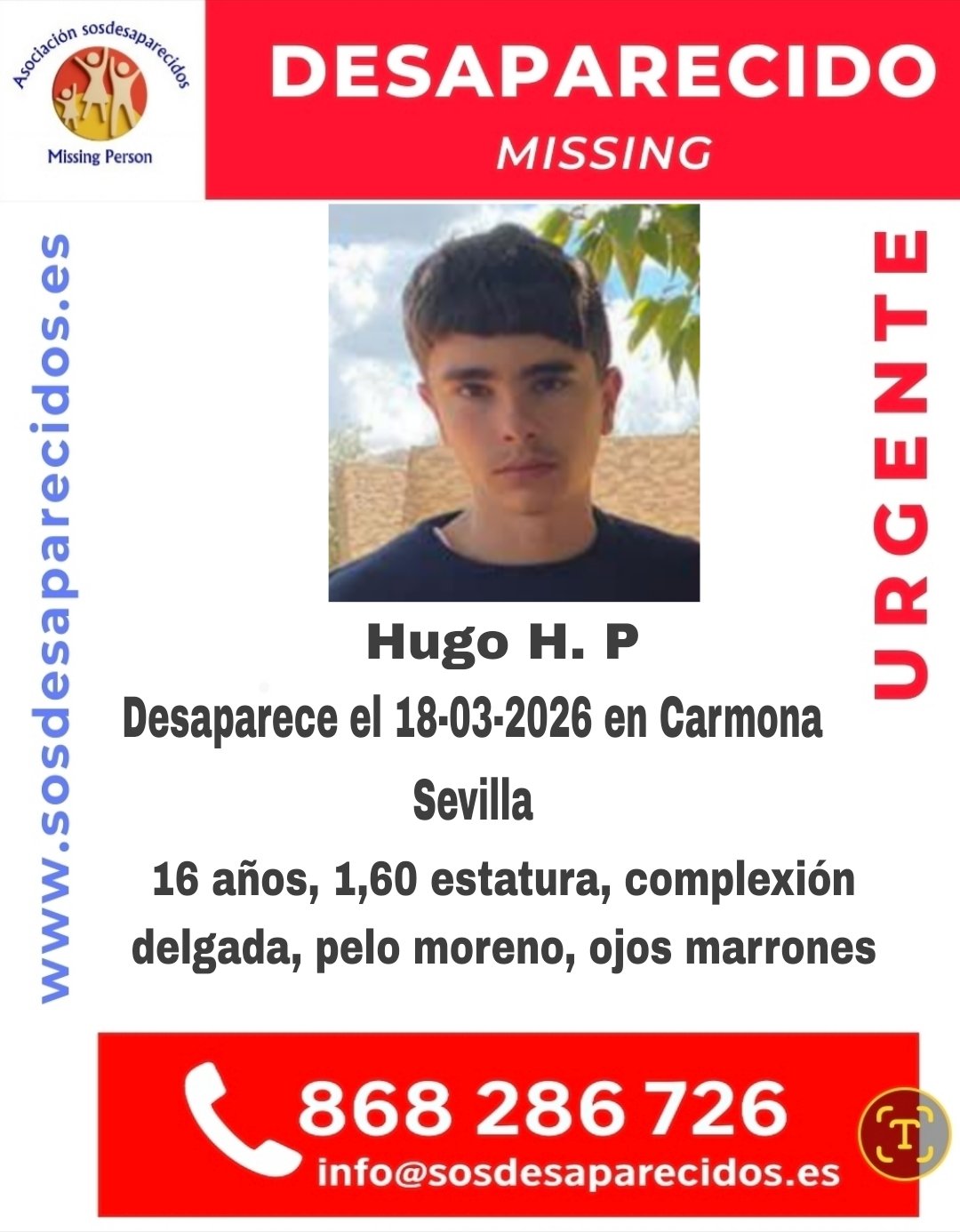 Alerta en Sevilla: Buscan a un menor desaparecido en Carmona