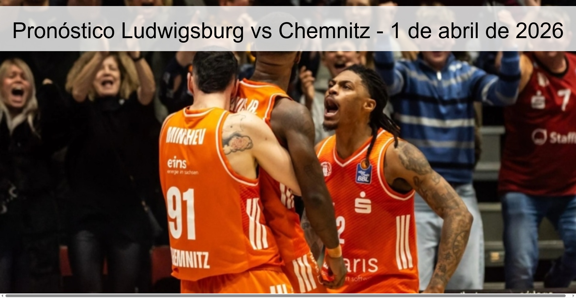 Pronóstico Ludwigsburg vs Chemnitz - 1 de abril de 2026