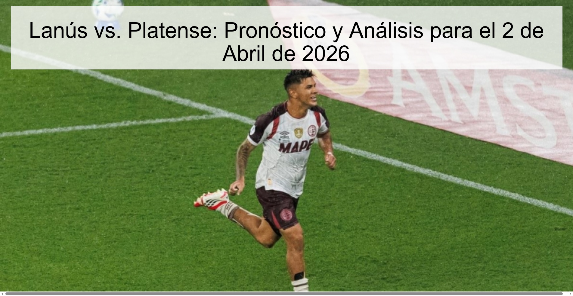 Lanús vs. Platense: Pronóstico y Análisis para el 2 de Abril de 2026