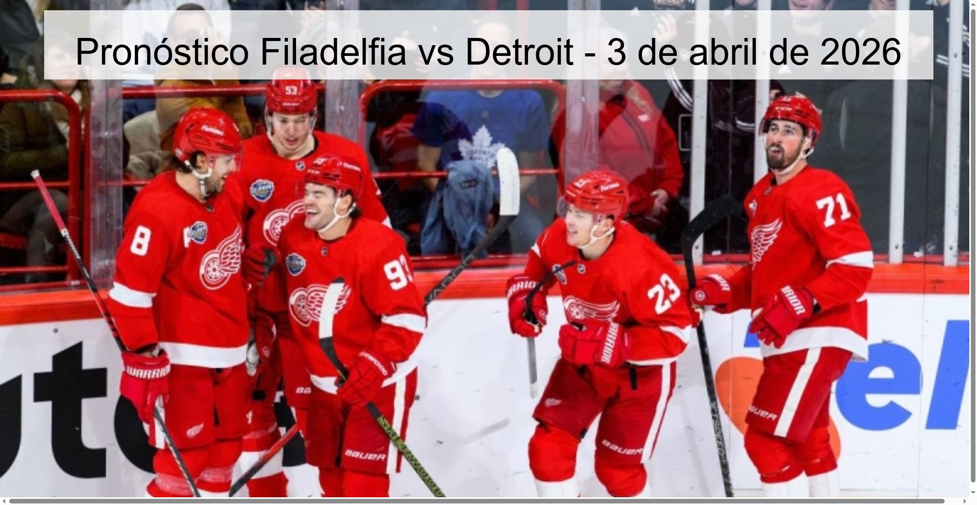 Pronóstico Filadelfia vs Detroit - 3 de abril de 2026 Pronóstico Filadelfia vs Detroit - 3 de abril de 2026