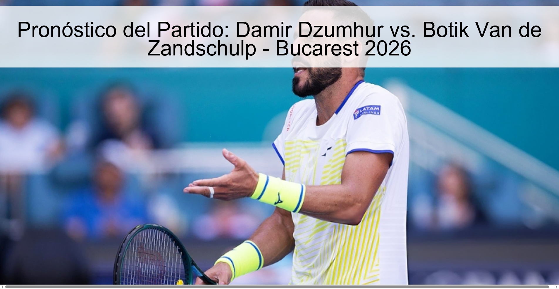 Pronóstico del Partido: Damir Dzumhur vs. Botik Van de Zandschulp - Bucarest 2026