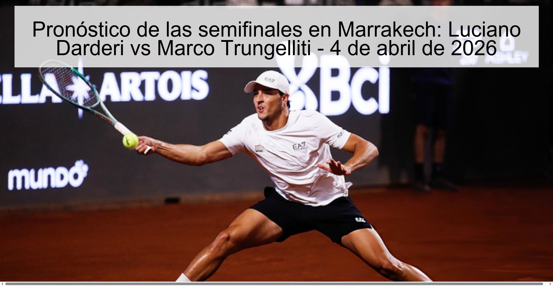 Pronóstico de las semifinales en Marrakech: Luciano Darderi vs Marco Trungelliti - 4 de abril de 2026
