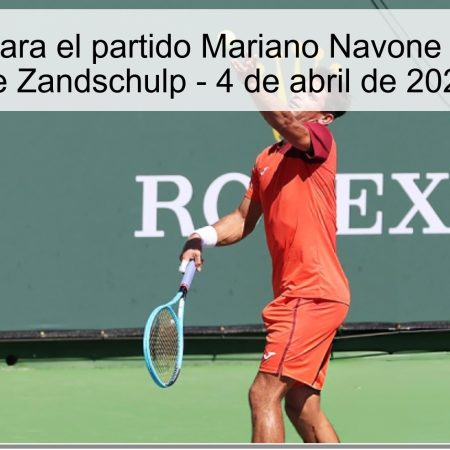 Pronóstico para el partido Mariano Navone vs Botik Van de Zandschulp – 4 de abril de 2026