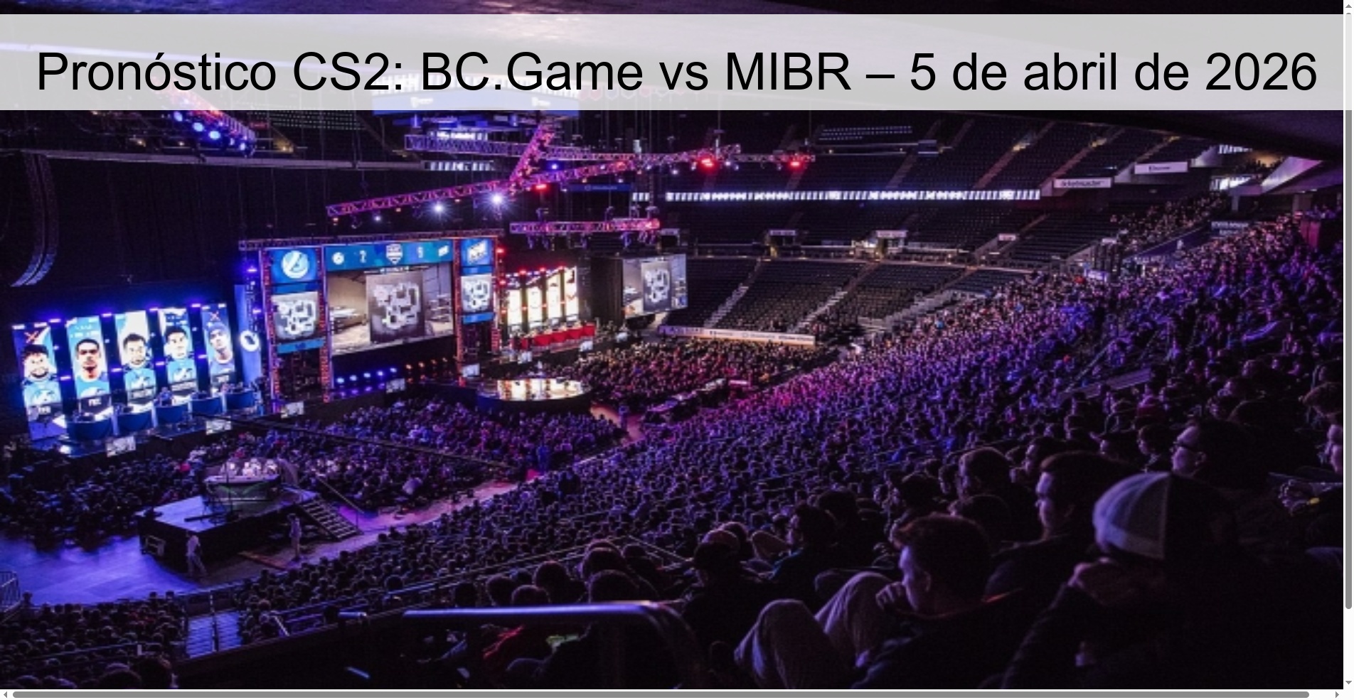 Pronóstico CS2: BC.Game vs MIBR – 5 de abril de 2026 Pronóstico CS2: BC.Game vs MIBR – 5 de abril de 2026