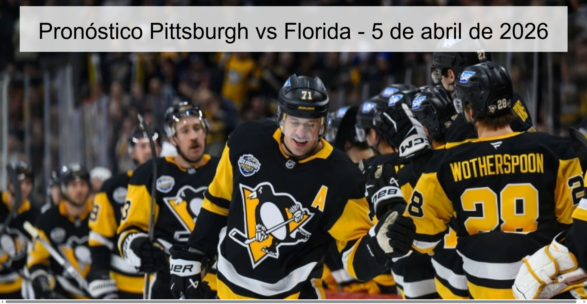 Pronóstico Pittsburgh vs Florida - 5 de abril de 2026