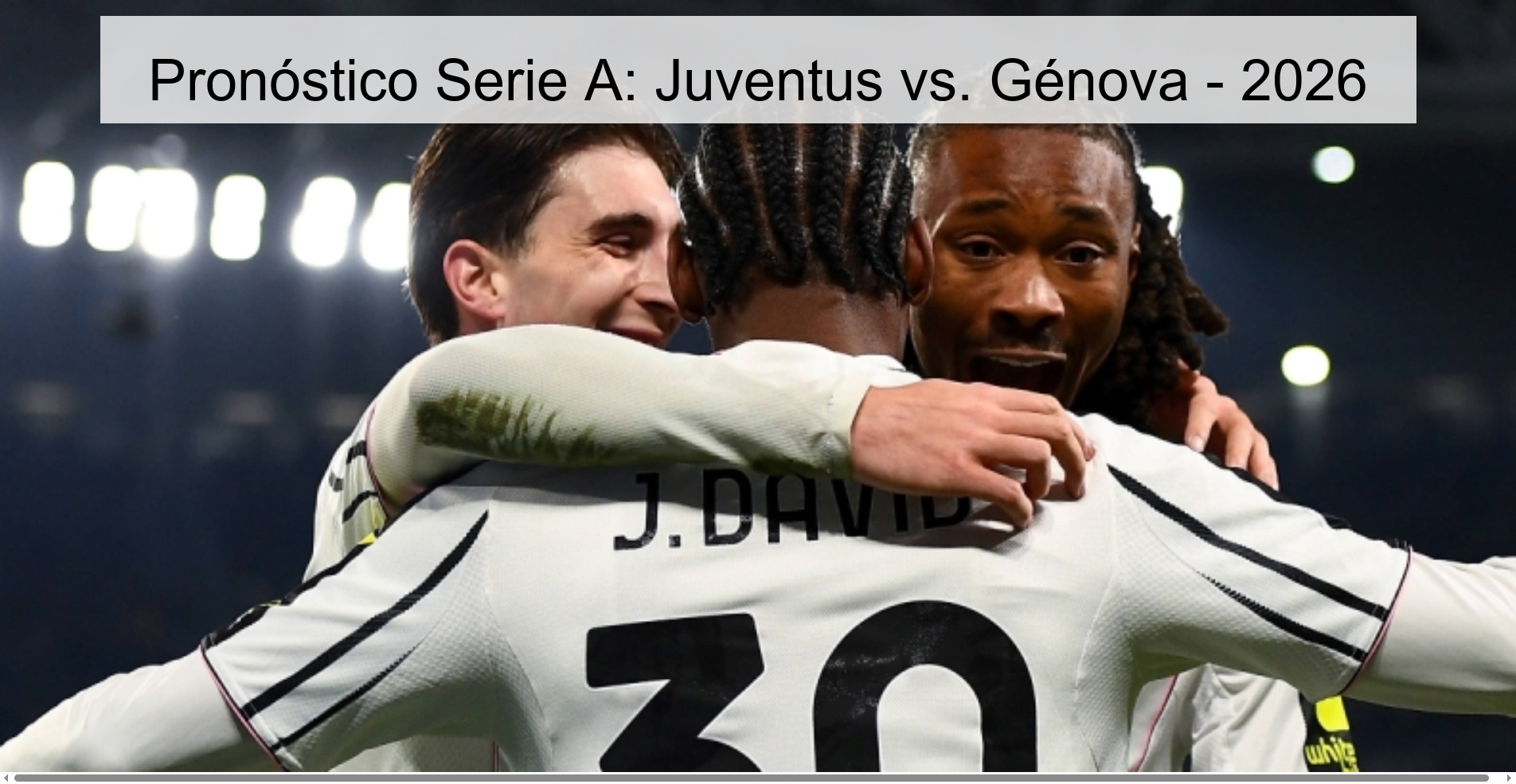 Pronóstico Serie A: Juventus vs. Génova - 2026 Pronóstico Serie A: Juventus vs. Génova - 2026