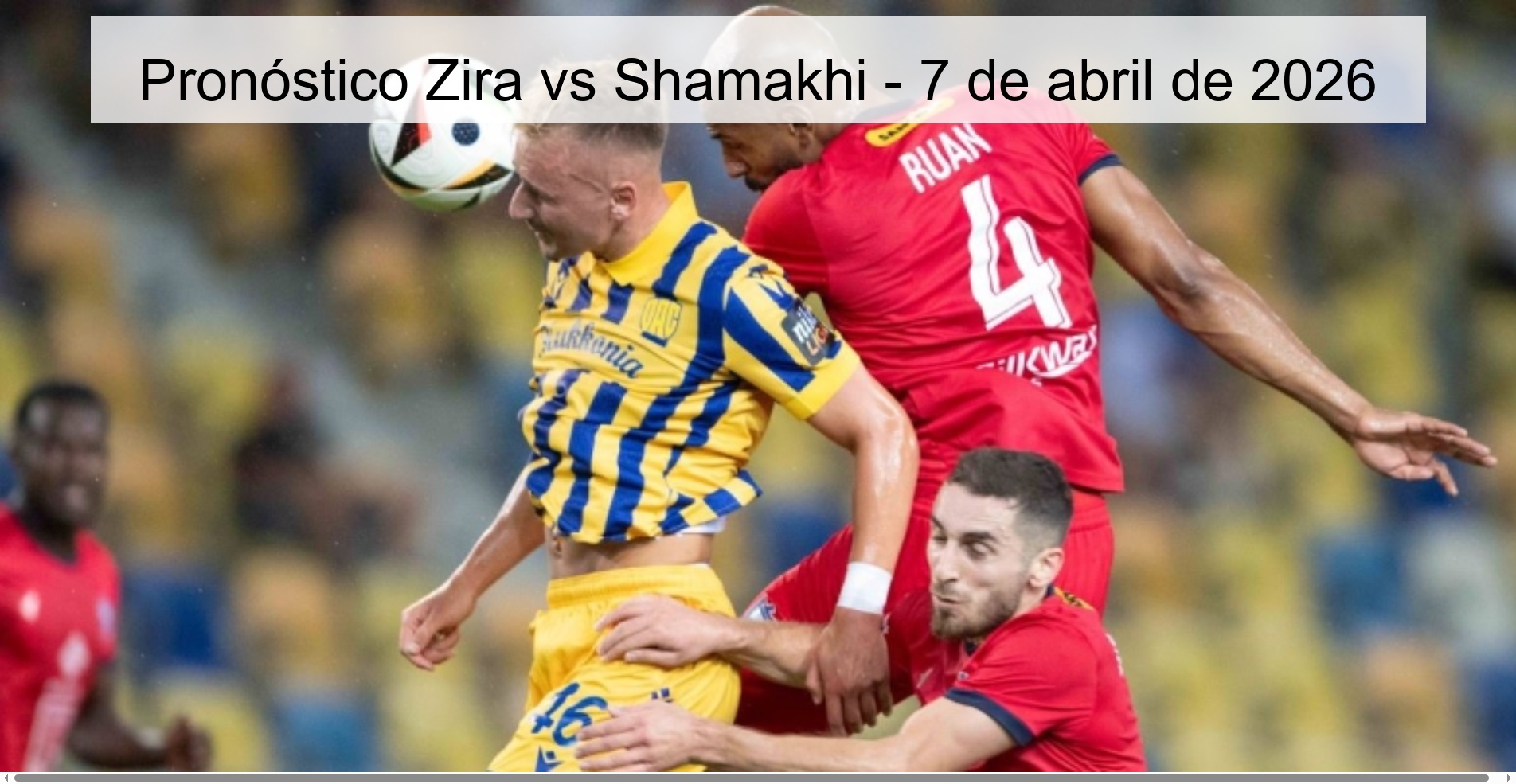 Pronóstico Zira vs Shamakhi - 7 de abril de 2026 Pronóstico Zira vs Shamakhi - 7 de abril de 2026