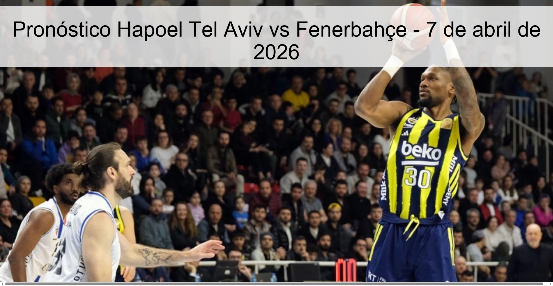Pronóstico Hapoel Tel Aviv vs Fenerbahçe - 7 de abril de 2026