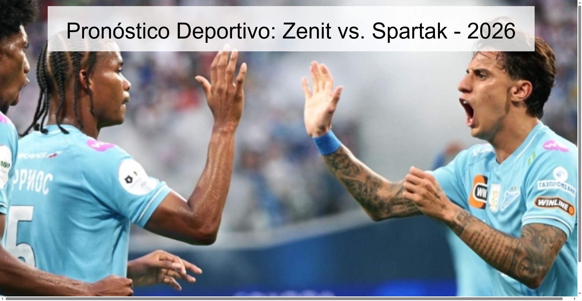 Pronóstico Deportivo: Zenit vs. Spartak - 2026 Pronóstico Deportivo: Zenit vs. Spartak - 2026