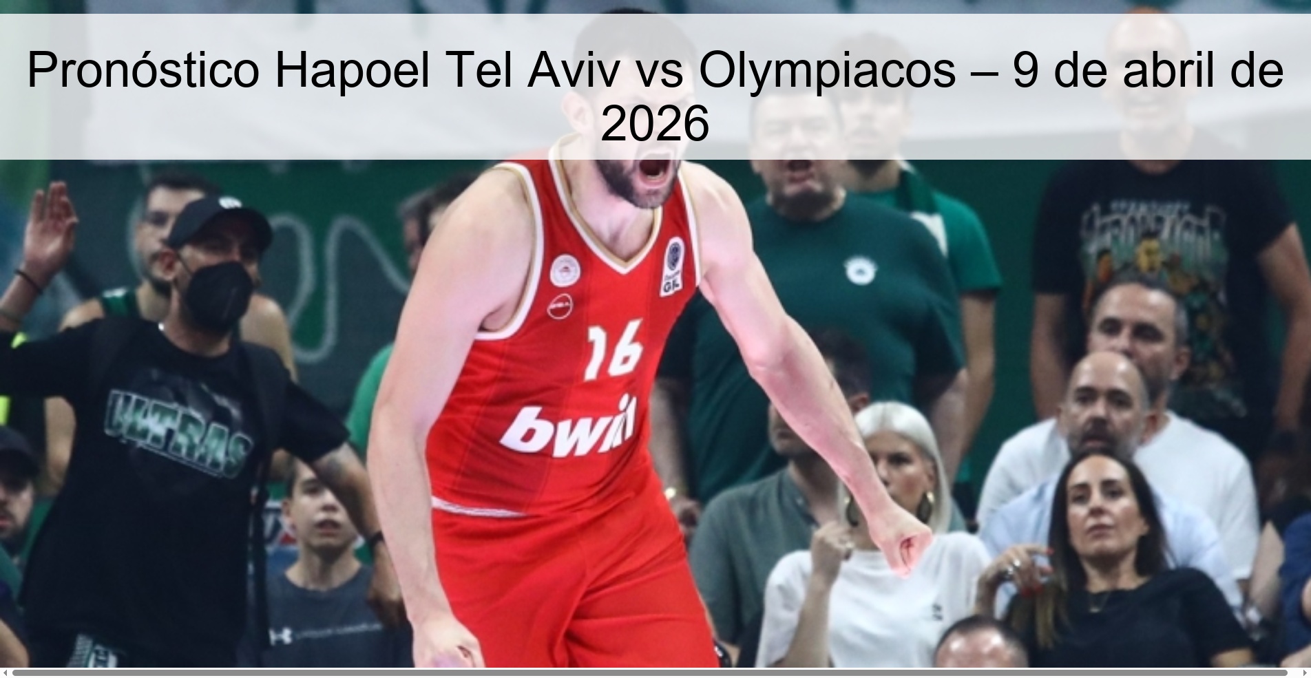 Pronóstico Hapoel Tel Aviv vs Olympiacos – 9 de abril de 2026