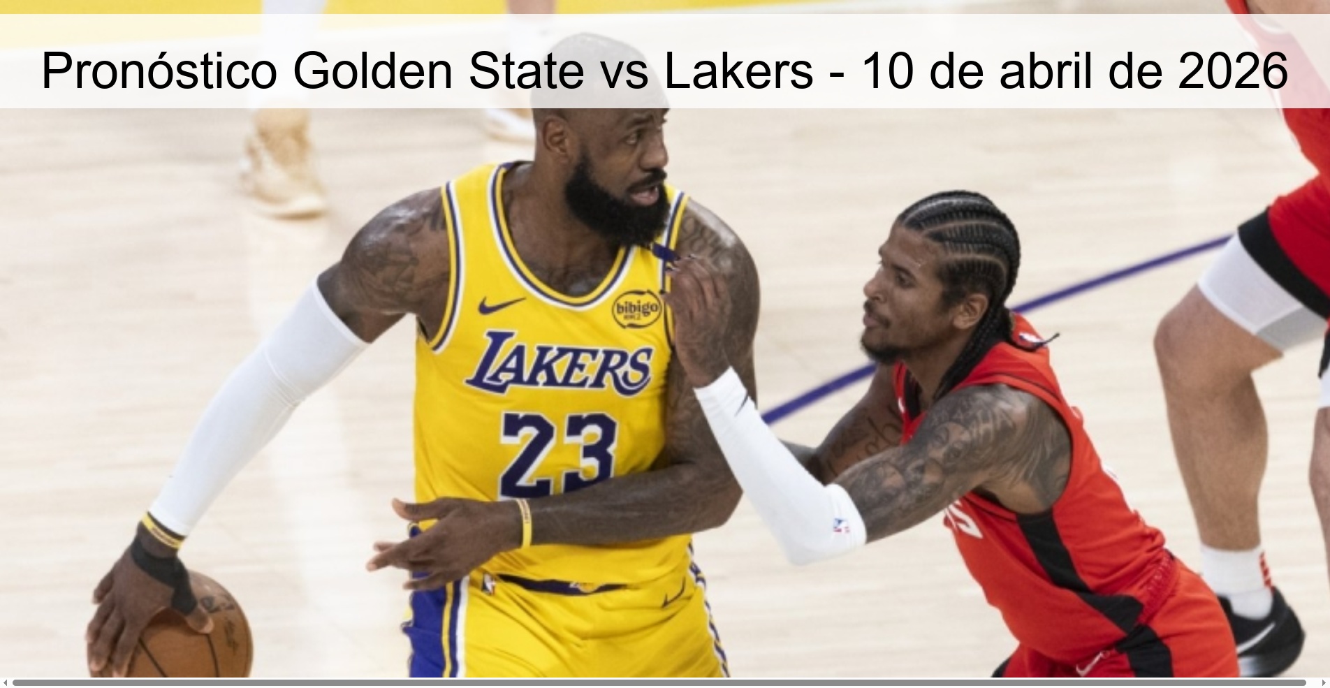 Pronóstico Golden State vs Lakers - 10 de abril de 2026